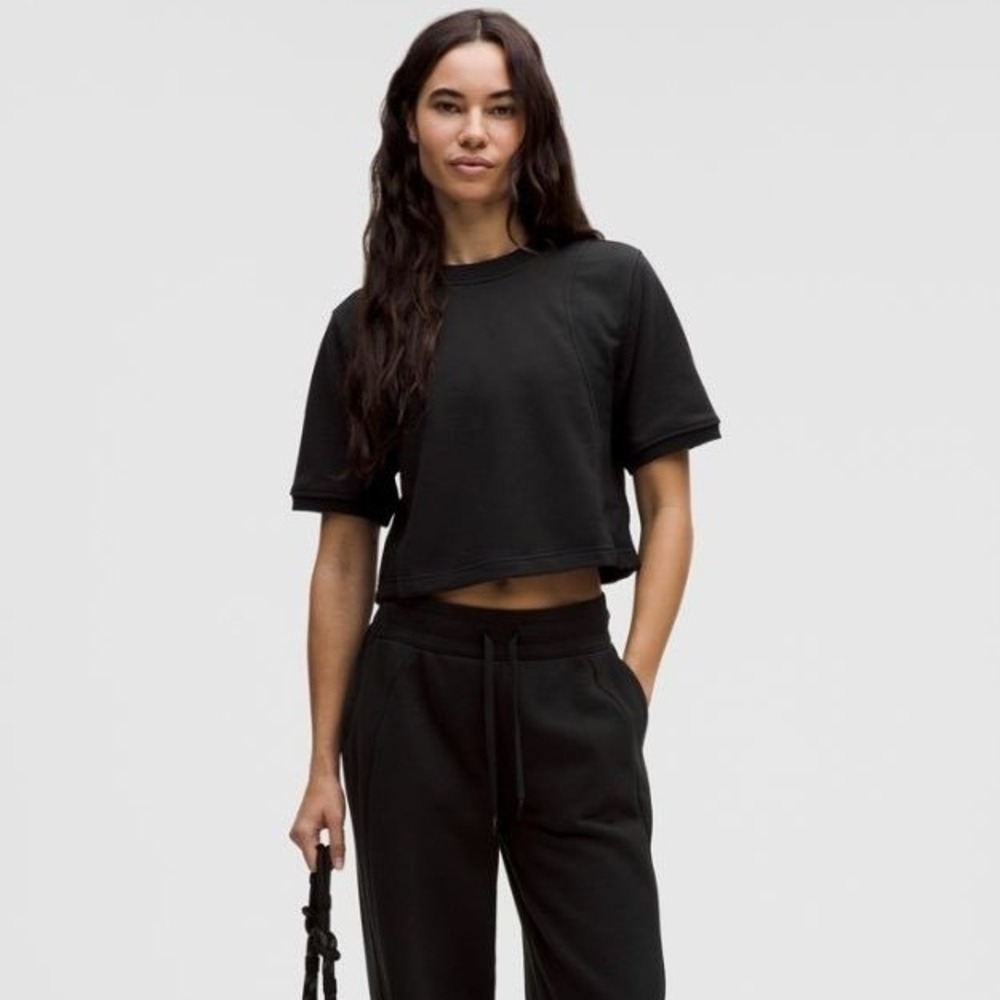 Lululemon Cotton French Terry + Swift T-shirt Black Size Medium